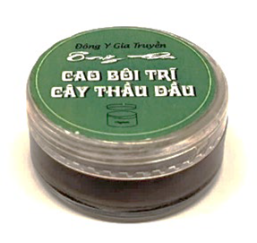 Jar of Cao Bôi Trĩ Cây Thầu Dầu​​ hemorrhoid ointment