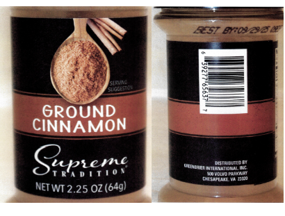 Recalled Cinnamon Product #5
